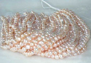 wholesale 8-9mm 16"" pink pearl necklace strings