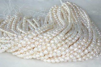 wholesale 6-7mm 16"" white pearl necklace strings