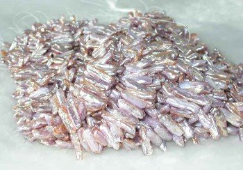 wholesale 7*20mm 16"" purple pearl necklace strings