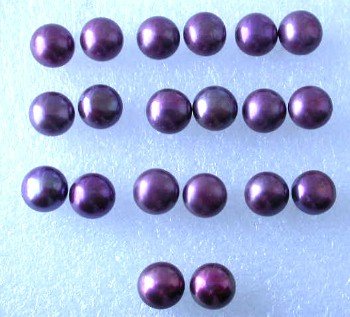 Wholesale 10 pairs 9-9.5mm wine-red pearl S925 earring