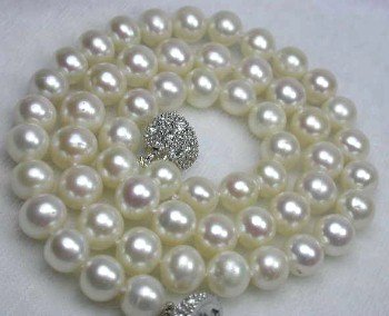 17"" lustrous 7-8mm white pearl necklace