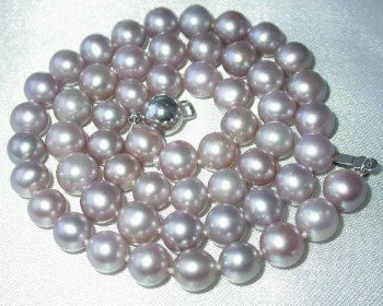 17"" lustrous 7-7.5mm lavender pearl necklace
