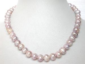Beautiful! 16"" 7.5-8.5mm purple cultured FW pearl necklace
