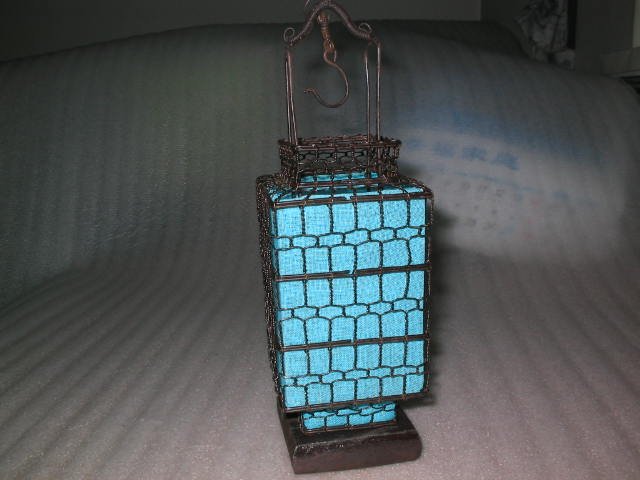 stunning blue square Chinese traditional stye lantern