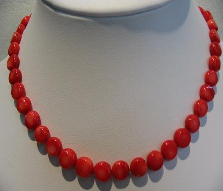 16.5"" beautiful red coral necklace