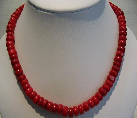 18"" charming red coral necklace