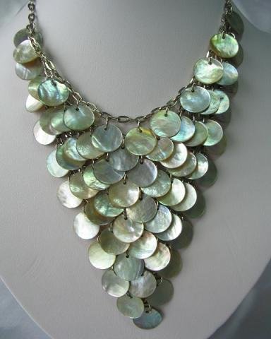 exquisite coin seashell pearl necklace