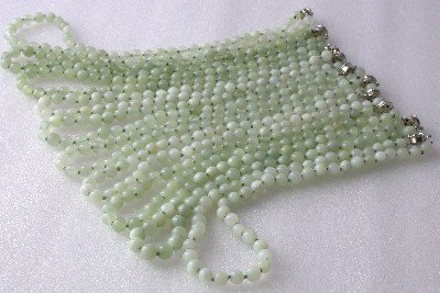 Wholesale 10 pcs 8mm green jade beads necklace
