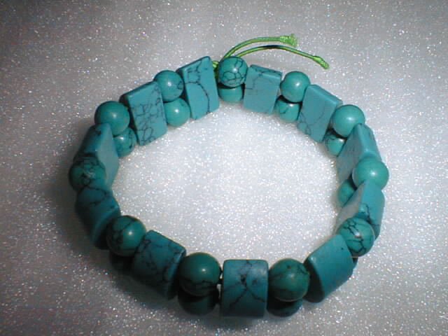 beatiful green square&round turqoism bracelet