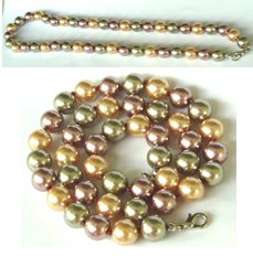 18'' 10MM L.MULTI-COLORS SEA SHELL PEARL