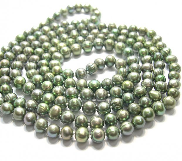 BAROQUE 50'' PEACOCK GENUINE CULTURED PEARL NECKLACE