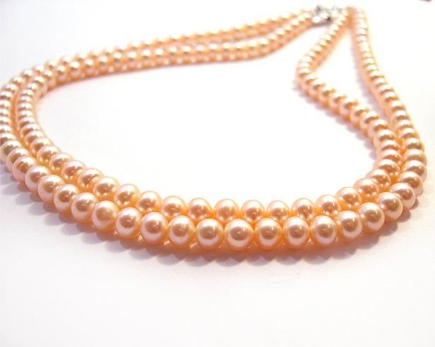 CHarm Pink CULTURED PEARL NECKLACE 925S