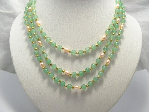 Charming 55'' single stand Jade Necklace