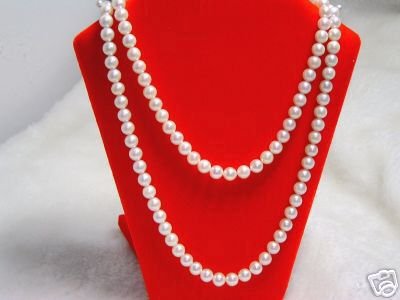 Excellence 32'' white cultured pearl Necklace