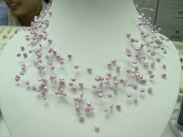 Fancy style Lavender Cultured Pearl NECKLACE