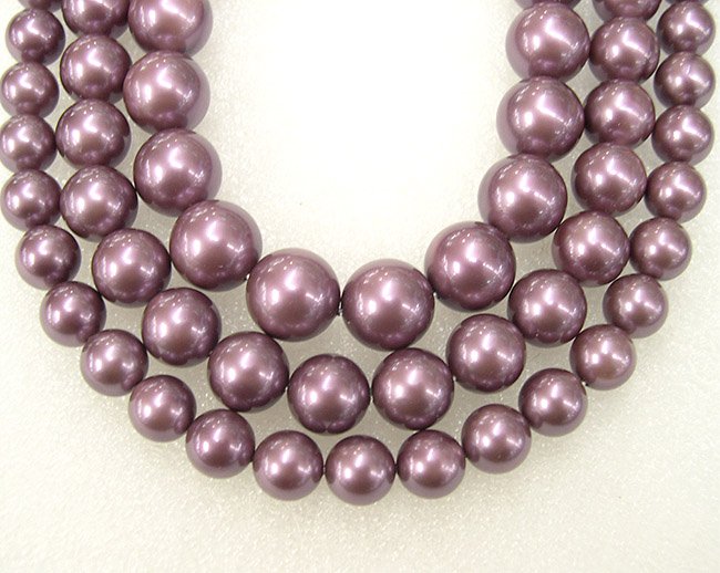 HUGE 17'' DEEP PURPLE 12MM SOUTH SEA SHELL PEARL NECKLACE