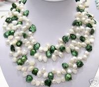 40'' 2-pcs 9-13mm 2-color cultured pearl Necklaces
