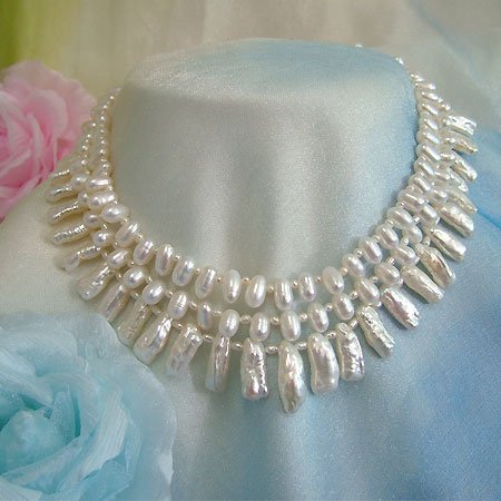 LADYLIKE 3ROWS FW PEARL NECKLACE 925