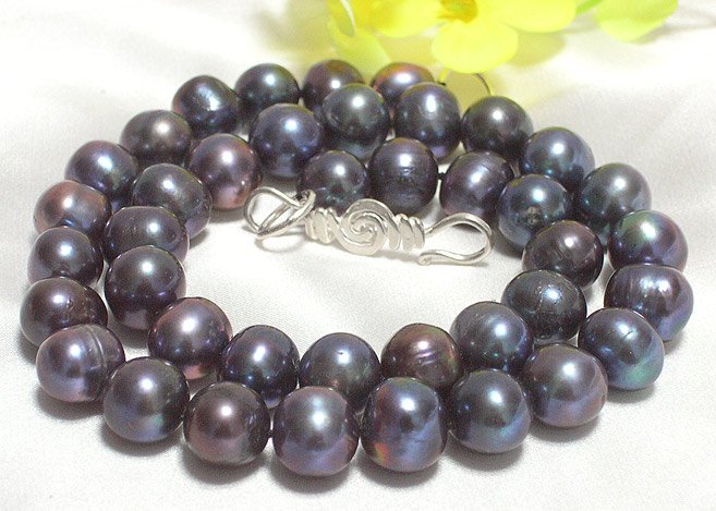 ROUND 10MM-11MM PEARL NECKLACE 925