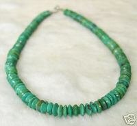 SUPERB 16'' NATURAL OLD BLUE TURQUOISE NECKLACE