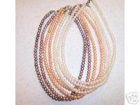 WHOLESALE 7PCS 6MM7MM GENUINE PEARL NECKLACES