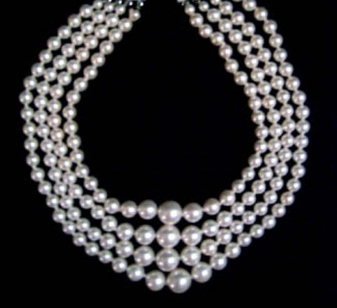 elegant 16-19'' 8-14MM Tahiti sea shell PEARL NECKLACE