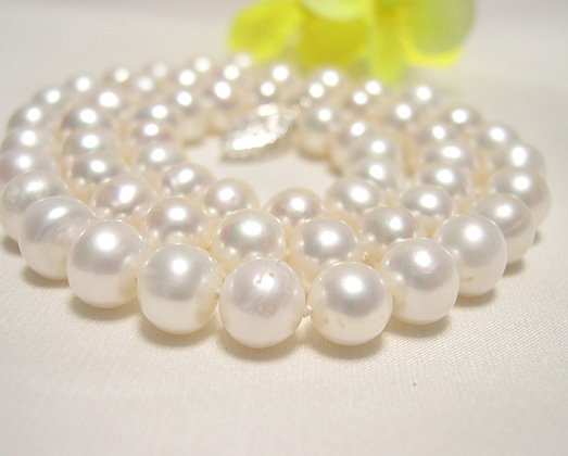 single 16'' 6.5-7.5mm WHITE cultured pearl NECKLACE