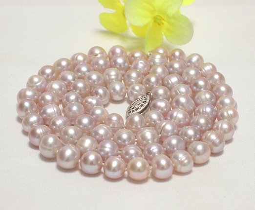 single 24'' 7-8mm lavender cultured pearl necklace
