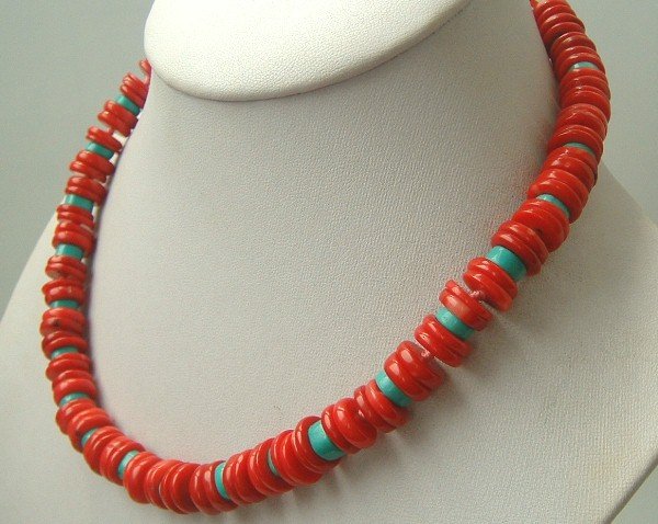 Elegant coral thallus round & turquoise thallus round