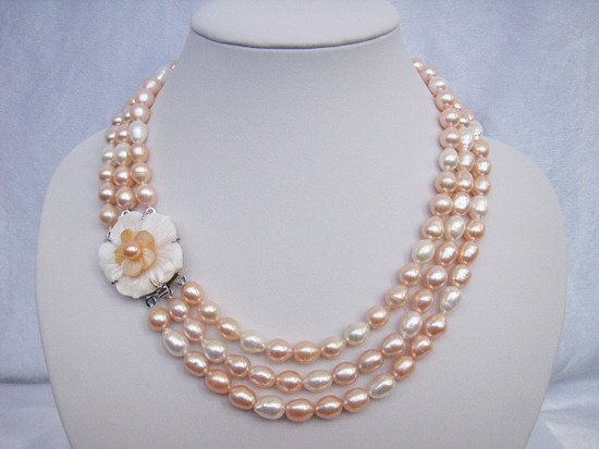 Stylish 7-8 mm Fresh Water Pearls Double Ply Necklace