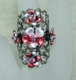 Rhinestone ring red