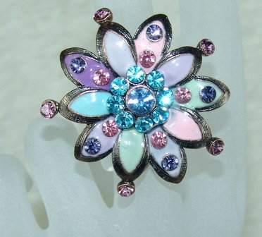 Rhinestone ring pretty purple