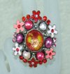 Rhinestone ring special red