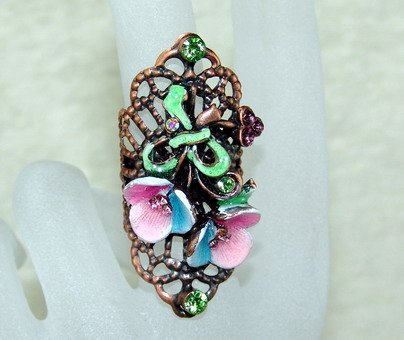 Rhinestone ring vintage gp