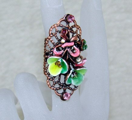 Rhinestone ring vintage pg
