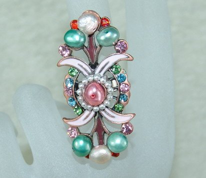 Rhinestone ring long