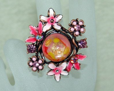 Rhinestone ring pink core