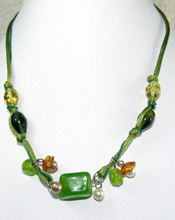 pretty apple green dreamstone necklace