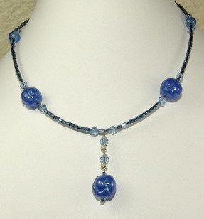 pretty blue dreamstone necklace