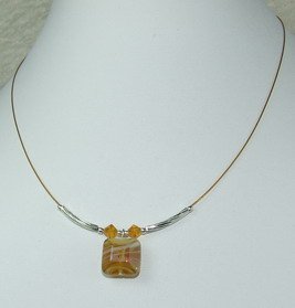 yellow dreamstone pendant necklace