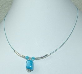 sea blue dreamstone pendant necklace