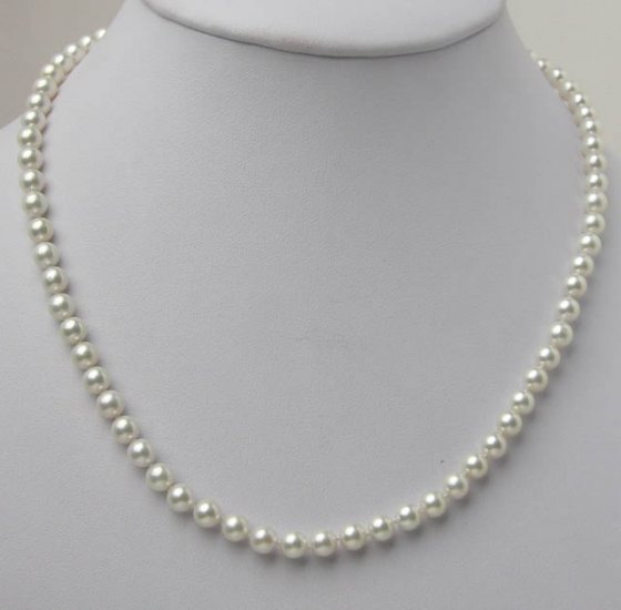 AA+ GRADE 5.5-6MM SALTWATER PEARL NECKLACE 14K Clasp