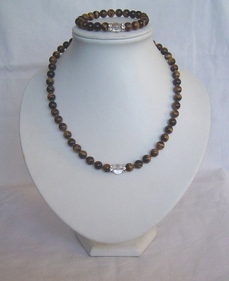 CLASSICAL OPAL(tigereye) NECKLACE AND BRACELET SETS