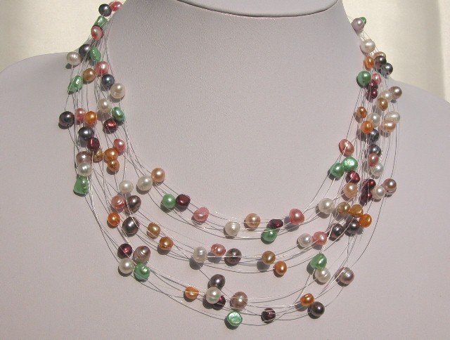 MULTICOLOR FW CULTURED PEARL STARRINESS NECKLACE