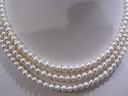 3-strand 8-9mm Nice Fresh Water pearl Necklace