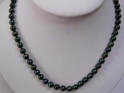 Rare 8.5mm Black freshwater Pearl Necklace