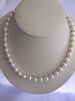 super 9mm white pearl necklace