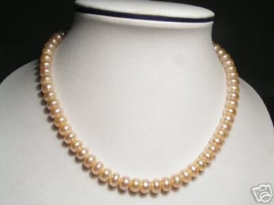 Smooth Pink FW Pearls Necklace