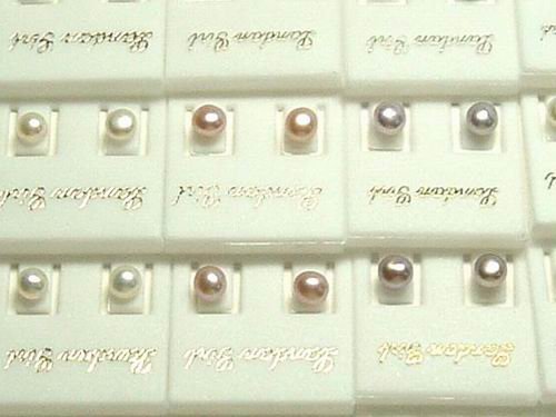 100 pairs 4-5 mm nature Freshwater pearl Earring