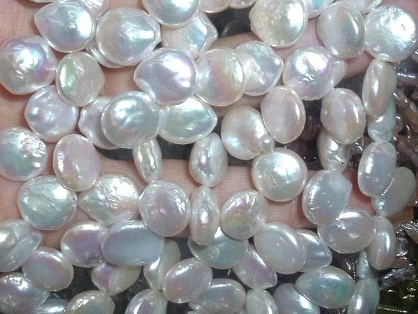 2 strand white freshwater drip pearl loose string